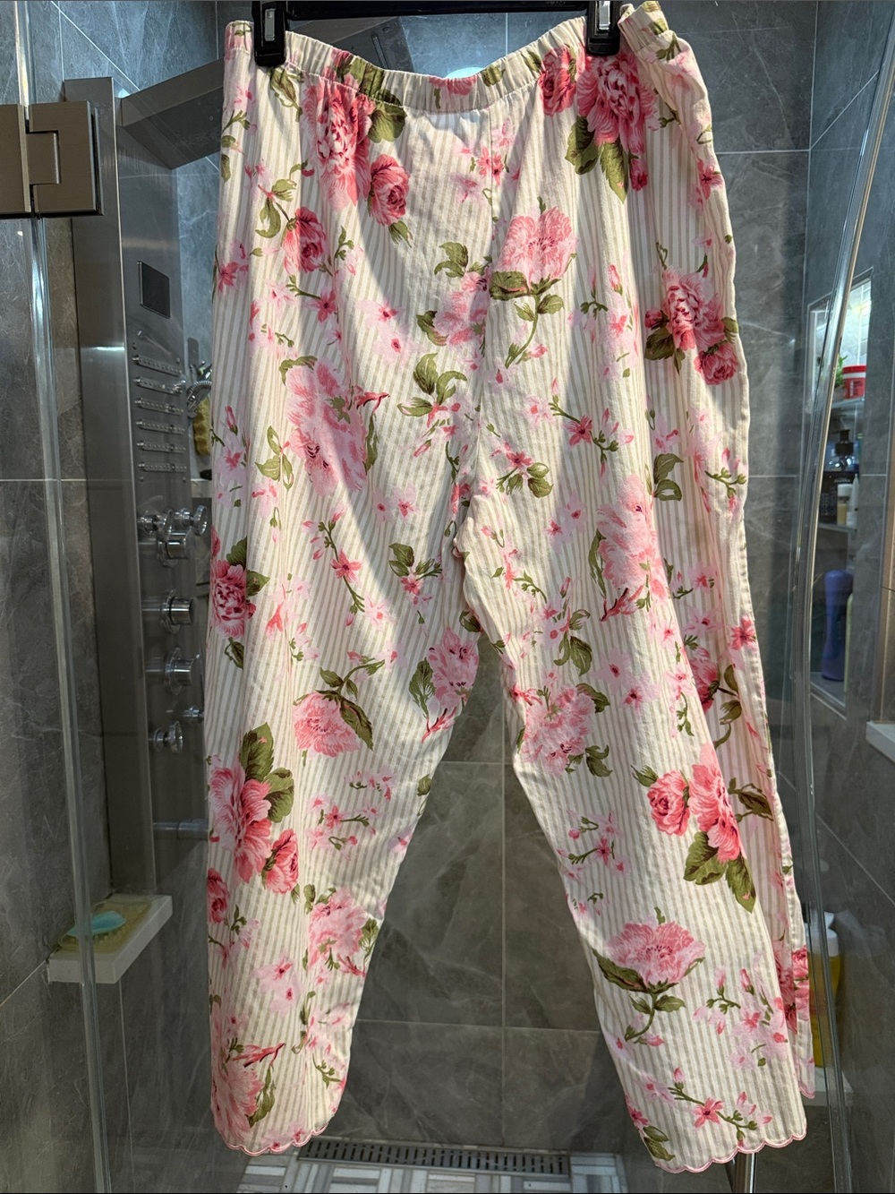 Charter Club Sleepwear Brushed Cotton Notch Collar Pajama PJ Set Floral Size XL - Picture 13 of 13